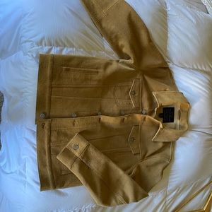 Lucky Brand Jean Jacket in Suede Leather